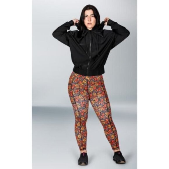 GRRRL Clothing women's crop relaxed‎ fit full zip athletic hoodie sweatshirt Ali - Picture 2 of 14